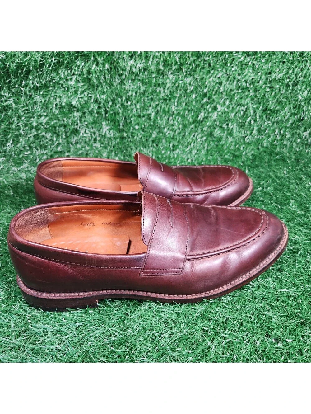 J.Crew Ludlow Mens Penny Loafers Cigar Brown Leather Goodyear Welt A4362 Size 10